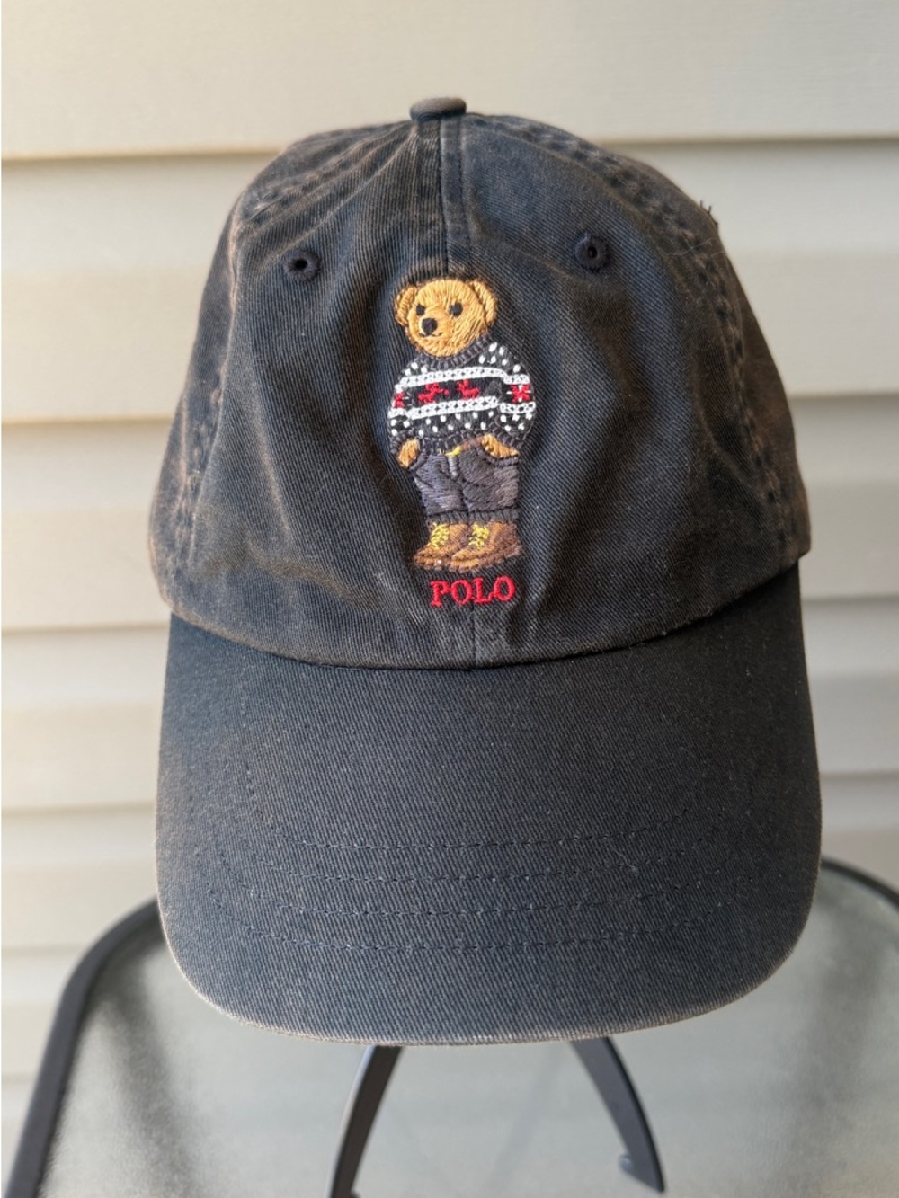 Polo by Ralph Lauren Black Polo Bear Embroidered Baseball Cap
